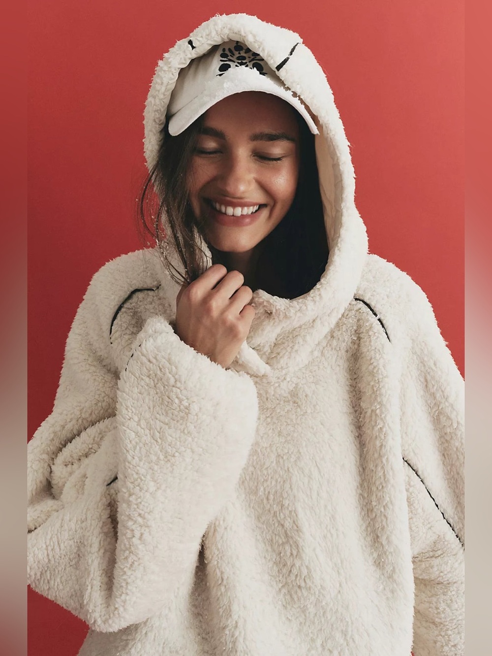 NWT FREE PEOPLE MOVEMENT Free Flow Fleece | Birch Tree MSRP $148 XS Oversized